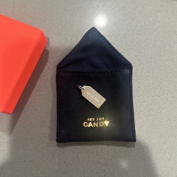 Jet Set Candy IAH silver luggage tag - Picture 3 of 3